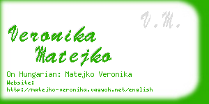 veronika matejko business card
